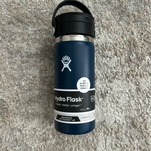 Hydro Flask Wide Mouth Bottle Navy with Black Flex Sip Lid